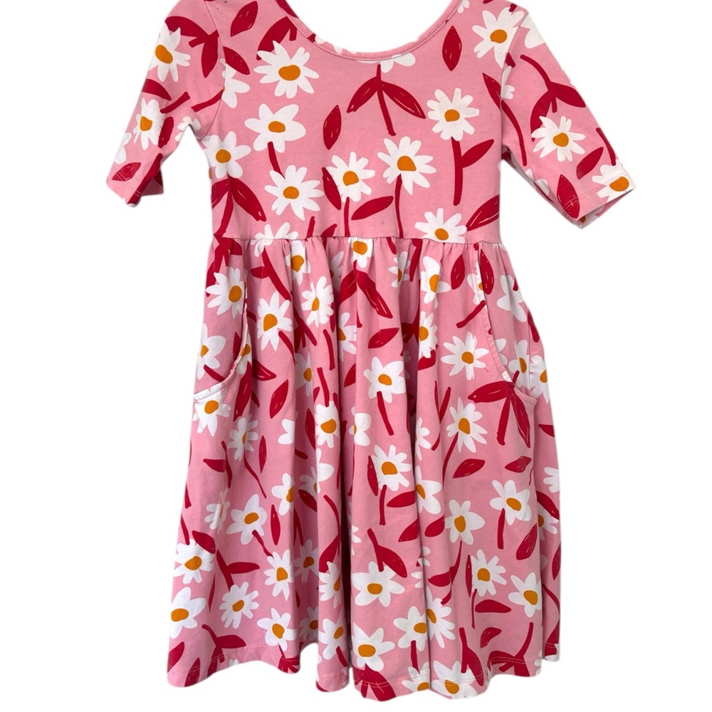 Hanna Andersson Pink and White Casual Sundress